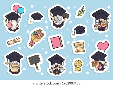 Graduation Gnomes sticker, Graduation gnome planner and scrapbook.