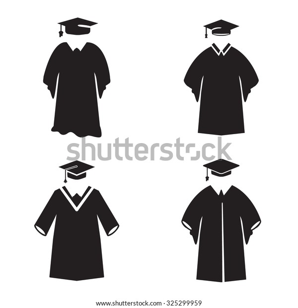 Download Graduation Gown Icon Four Variations Stock Vector (Royalty Free) 325299959