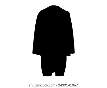 Graduation gown silhouette vector art
