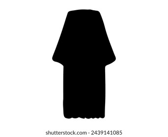 Graduation gown silhouette vector art