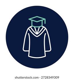Vector de vestido de graduación, píxel perfecto, archivo ilustrador 