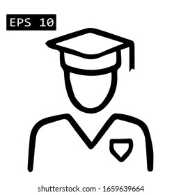 Graduation Graduating Icon Vector Illustration Logo Template