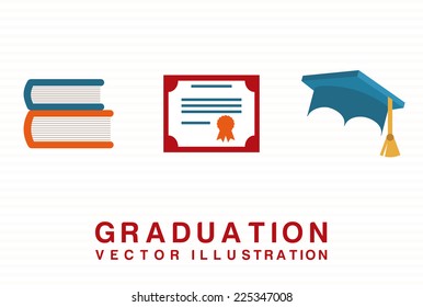 graduation graphic design , vector illustration