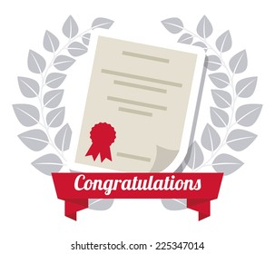 graduation graphic design , vector illustration