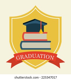 graduation graphic design , vector illustration