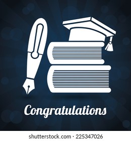 graduation graphic design , vector illustration