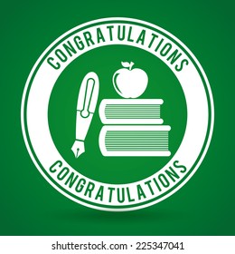 graduation graphic design , vector illustration