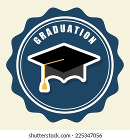 graduation graphic design , vector illustration
