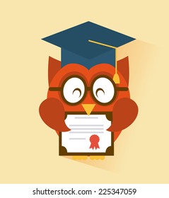 graduation graphic design , vector illustration