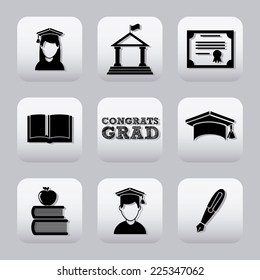 graduation graphic design , vector illustration