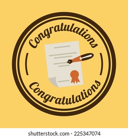 graduation graphic design , vector illustration