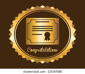 graduation graphic design , vector illustration