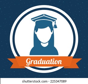 graduation graphic design , vector illustration