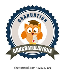 graduation graphic design , vector illustration