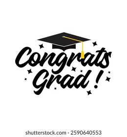 graduation greeting typography letter clip art design