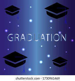 graduation greetings on a blue background Confederate