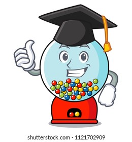 Graduation gumball machine character cartoon