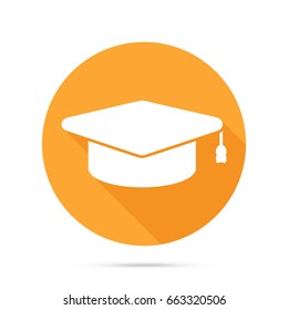 Graduation hat cap art icon for apps and websites