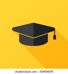 Graduation hat cap art icon for apps and websites