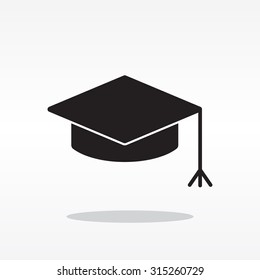 Graduation hat cap icon