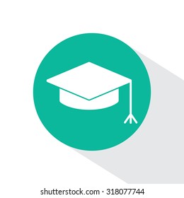 Graduation hat cap icon