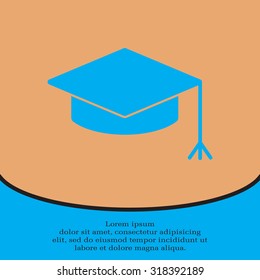 Graduation hat cap icon