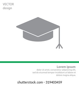 Graduation hat cap icon