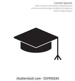 Graduation hat cap icon