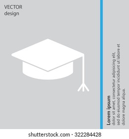 Graduation hat cap icon
