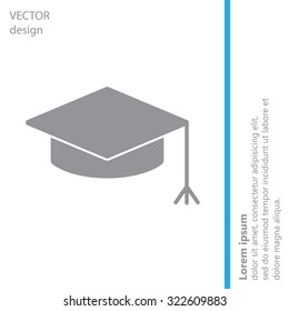 Graduation hat cap icon