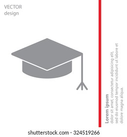 Graduation hat cap icon