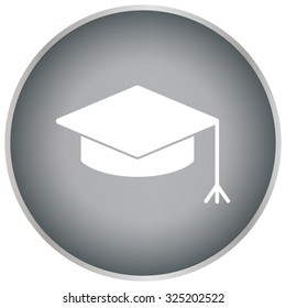 Graduation hat cap icon