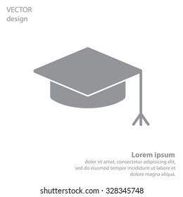 Graduation hat cap icon