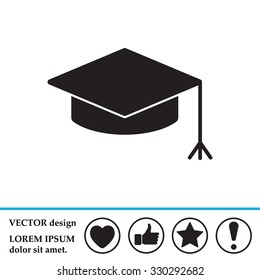 Graduation hat cap icon