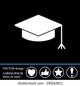 Graduation hat cap icon