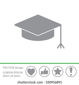 Graduation hat cap icon
