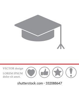 Graduation hat cap icon