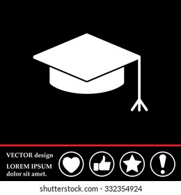Graduation hat cap icon