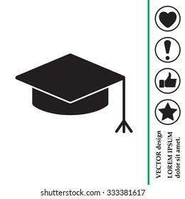 Graduation hat cap icon