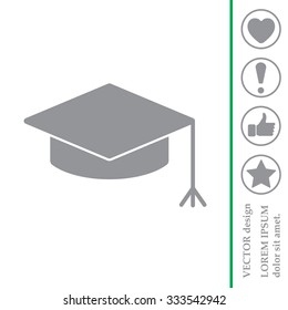 Graduation hat cap icon