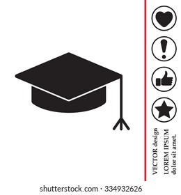 Graduation hat cap icon