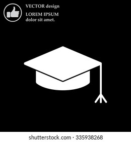 Graduation hat cap icon