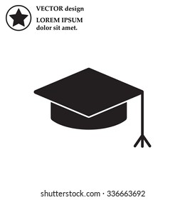 Graduation hat cap icon