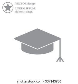 Graduation hat cap icon