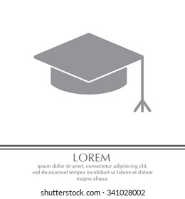 Graduation hat cap icon