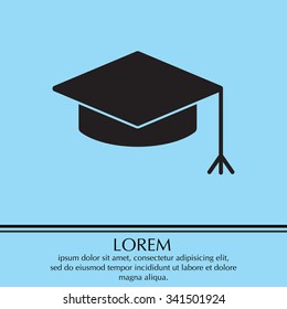Graduation hat cap icon