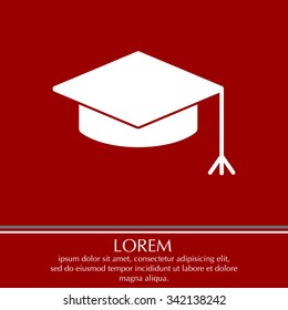 Graduation hat cap icon