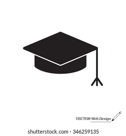 Graduation hat cap icon