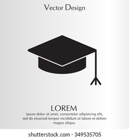 Graduation hat cap icon