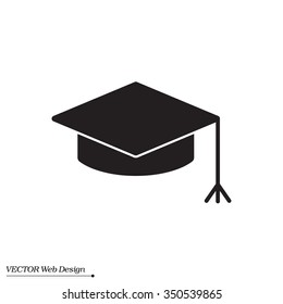 Graduation hat cap icon